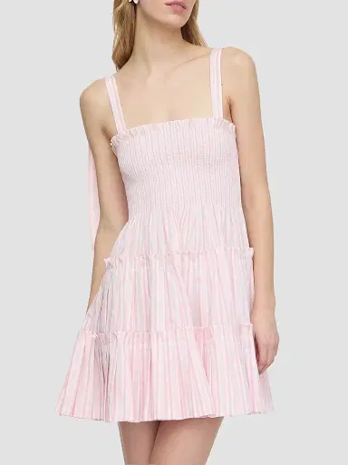 Hill House Home Women's The Ribbon Charlotte Nap Dress - Pink Variegated Stripe - Size XXL | Thumbnail 2