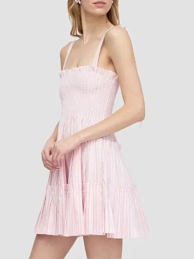 Hill House Home Women's The Ribbon Charlotte Nap Dress - Pink Variegated Stripe - Size XXL | Thumbnail 3