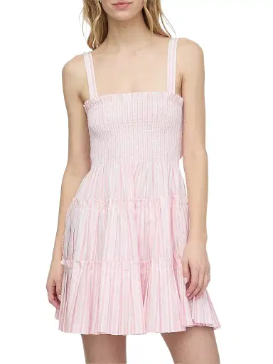 Hill House Home Women's The Ribbon Charlotte Nap Dress - Pink Variegated Stripe - Size XXL | Thumbnail 1