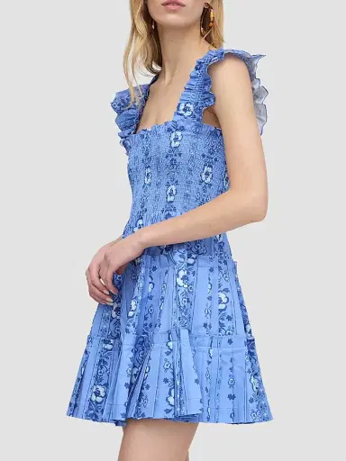 Hill House Home Women's The Charlotte Nap Dress - Blue Arcadia Border - Size XXL | Thumbnail 3