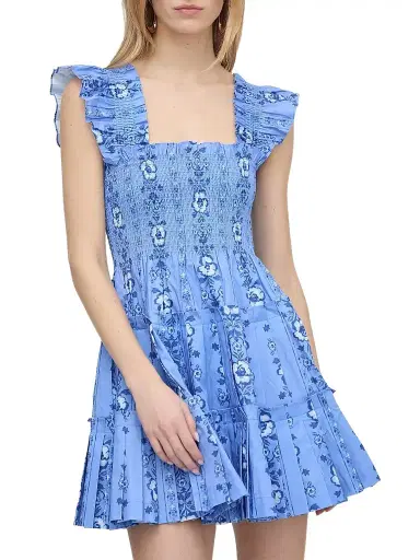 Hill House Home Women's The Charlotte Nap Dress - Blue Arcadia Border - Size XXL | Thumbnail 1
