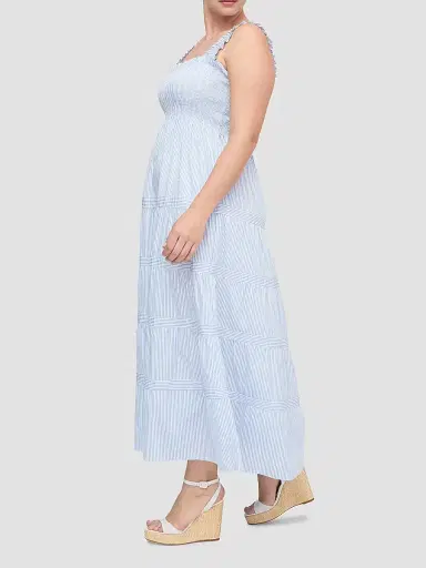 Hill House Home Women's The Goldie Nap Dress - Blue White Stripe - Size XXXS | Thumbnail 2 Hill House Home Women's The Goldie Nap Dress - Blue White Stripe - Size XXXS | Thumbnail 2