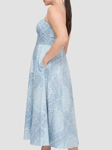 Hill House Home Women's The Margot Dress - Dusty Blue Paisley Scarf - Size XXL | Thumbnail 3 Hill House Home Women's The Margot Dress - Dusty Blue Paisley Scarf - Size XXL | Thumbnail 3