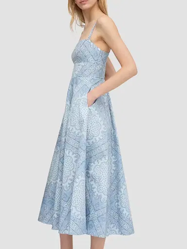 Hill House Home Women's The Margot Dress - Dusty Blue Paisley Scarf - Size XXL | Thumbnail 5 Hill House Home Women's The Margot Dress - Dusty Blue Paisley Scarf - Size XXL | Thumbnail 5