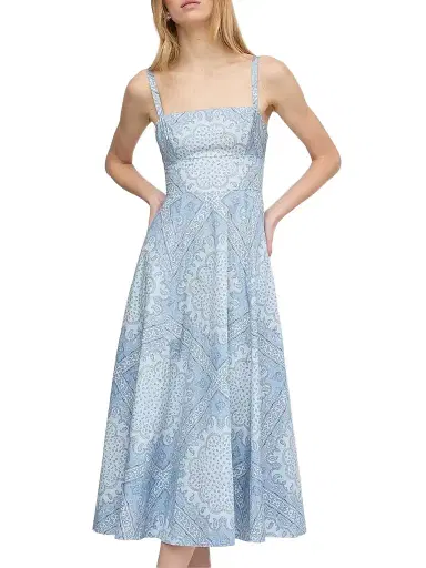 Hill House Home Women's The Margot Dress - Dusty Blue Paisley Scarf - Size XXL | Thumbnail 1 Hill House Home Women's The Margot Dress - Dusty Blue Paisley Scarf - Size XXL | Thumbnail 1