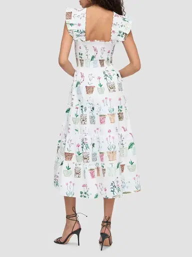Hill House Home Women's The Ellie Nap Dress - Flower Pots | Thumbnail 3 Hill House Home Women's The Ellie Nap Dress - Flower Pots | Thumbnail 3