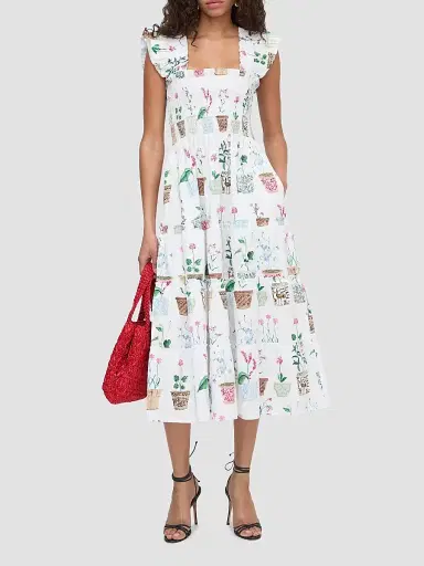 Hill House Home Women's The Ellie Nap Dress - Flower Pots | Thumbnail 4 Hill House Home Women's The Ellie Nap Dress - Flower Pots | Thumbnail 4