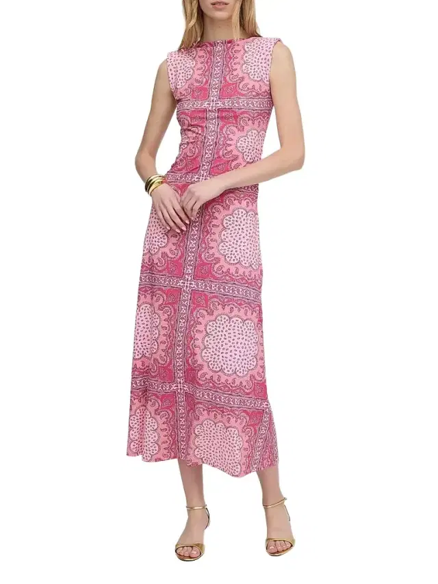 Hill House Home Women's The Sloane Dress - Berry Paisley Scarf