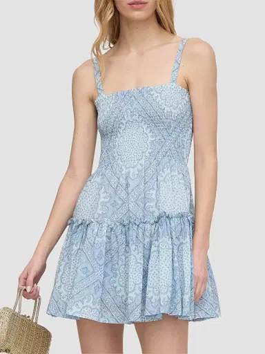 Hill House Home Women's The Seraphina Mini Nap Dress - Dusty Blue Paisley Scarf - Size XXL | Thumbnail 2 Hill House Home Women's The Seraphina Mini Nap Dress - Dusty Blue Paisley Scarf - Size XXL | Thumbnail 2