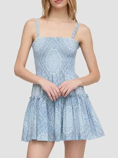 Hill House Home Women's The Seraphina Mini Nap Dress - Dusty Blue Paisley Scarf - Size XXL | Thumbnail 4 Hill House Home Women's The Seraphina Mini Nap Dress - Dusty Blue Paisley Scarf - Size XXL | Thumbnail 4