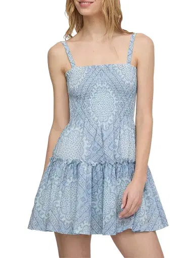 Hill House Home Women's The Seraphina Mini Nap Dress - Dusty Blue Paisley Scarf - Size XXL | Thumbnail 1 Hill House Home Women's The Seraphina Mini Nap Dress - Dusty Blue Paisley Scarf - Size XXL | Thumbnail 1