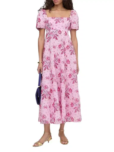 Hill House Home Women's The Matilda Dress - Pink Delft Bouquet - Size XXL | Thumbnail 1 Hill House Home Women's The Matilda Dress - Pink Delft Bouquet - Size XXL | Thumbnail 1