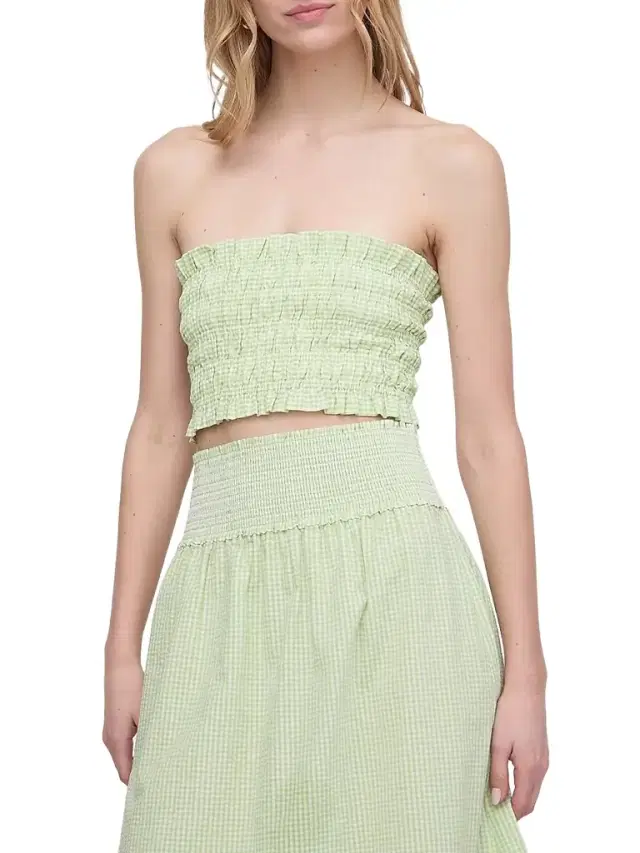 Hill House Home Women's The June Nap Top - Lime Gingham