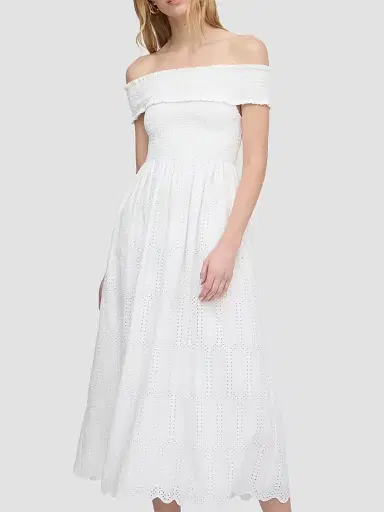 Hill House Home Women's The Marguerite Nap Dress - White Trellis Broderie | Thumbnail 5