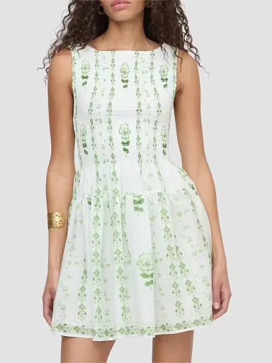 Hill House Home Women's The Cosima Mini Nap Dress - White Multi - Size XXL | Thumbnail 2