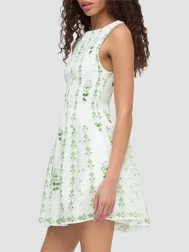 Hill House Home Women's The Cosima Mini Nap Dress - White Multi - Size XXL | Thumbnail 3
