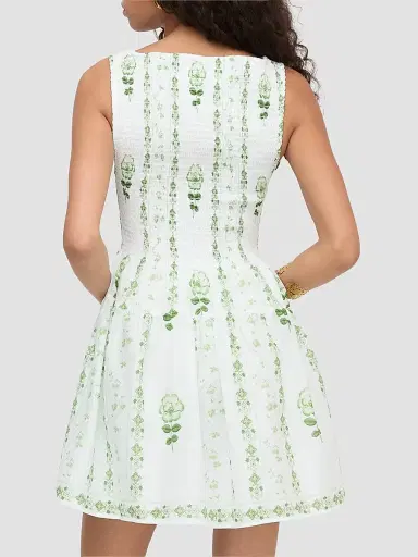 Hill House Home Women's The Cosima Mini Nap Dress - White Multi - Size XXL | Thumbnail 4