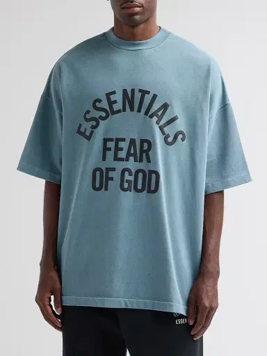 Fear of God Essentials Men's Campus '90s Cotton Crewneck T-Shirt | Thumbnail 4 Fear of God Essentials Men's Campus '90s Cotton Crewneck T-Shirt | Thumbnail 4