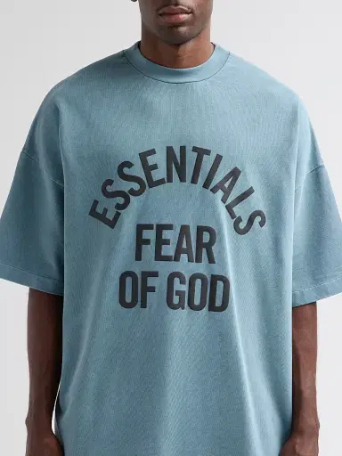 Fear of God Essentials Men's Campus '90s Cotton Crewneck T-Shirt | Thumbnail 5 Fear of God Essentials Men's Campus '90s Cotton Crewneck T-Shirt | Thumbnail 5