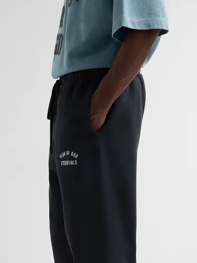 Fear of God Essentials Men's Logo Cotton-Blend Wide-Leg Sweatpants - Vintage Black - Size Large | Thumbnail 5 Fear of God Essentials Men's Logo Cotton-Blend Wide-Leg Sweatpants - Vintage Black - Size Large | Thumbnail 5