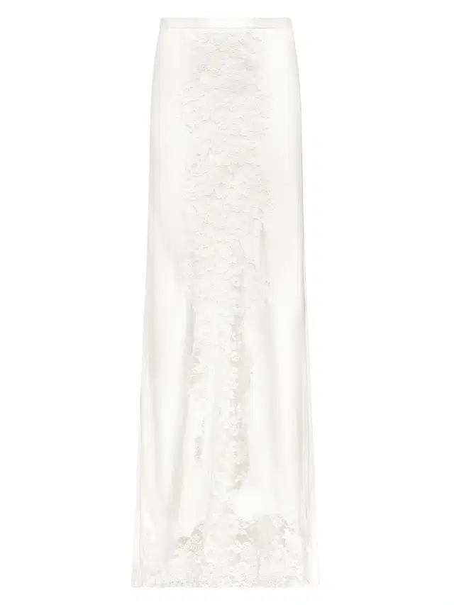 TWP Women's Stretch-Silk Lace Floor-Length Maxi Skirt -