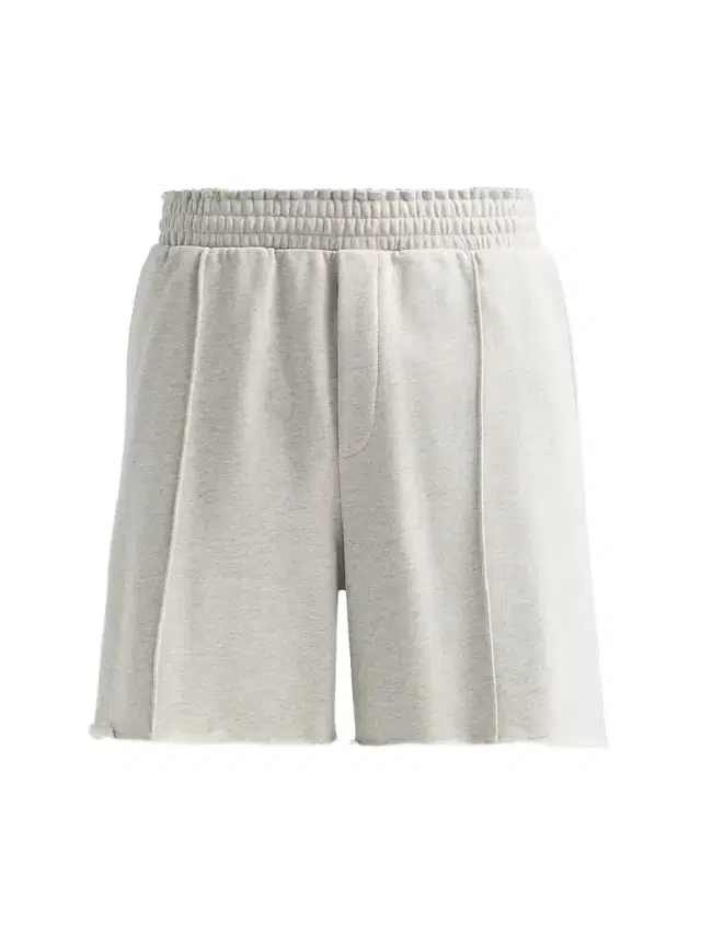 Men's Compact French Cotton Terry Shorts - Light Grey Melange