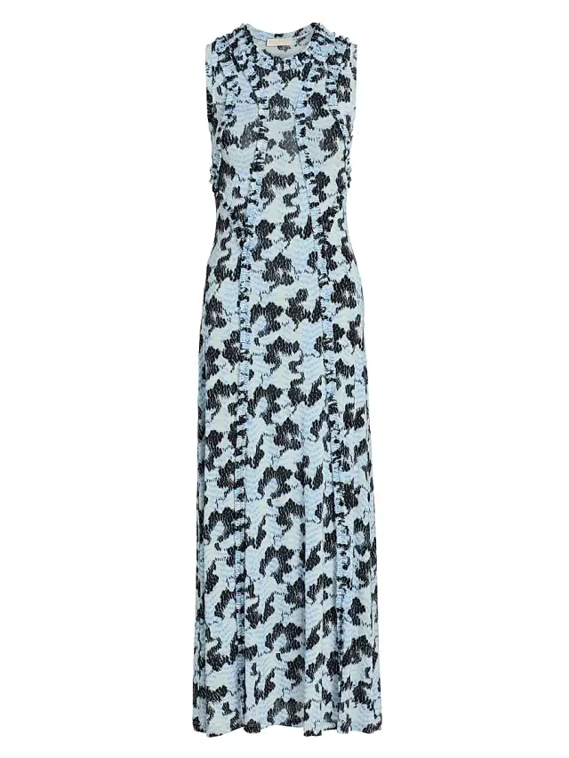 Women's Isabelle Abstract Jersey Dress - Ciel