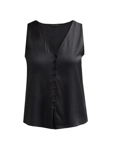 Kobi Halperin Women's Colette Silk-Blend Sleeveless Blouse - Black - Size XL | Thumbnail 1