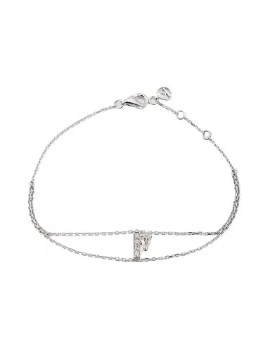Repossi Women's Letters 18K White Gold & 0.20 TCW Diamond Bracelet - White Gold | Thumbnail 1 Repossi Women's Letters 18K White Gold & 0.20 TCW Diamond Bracelet - White Gold | Thumbnail 1