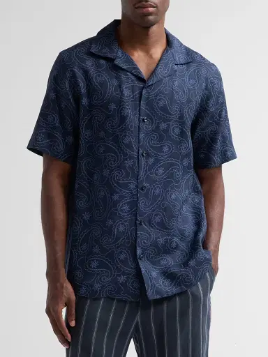 Saks Fifth Avenue Men's COLLECTION Flower Cotton Camp Shirt | Thumbnail 4 Saks Fifth Avenue Men's COLLECTION Flower Cotton Camp Shirt | Thumbnail 4