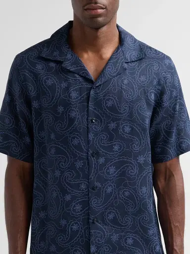 Saks Fifth Avenue Men's COLLECTION Flower Cotton Camp Shirt | Thumbnail 5 Saks Fifth Avenue Men's COLLECTION Flower Cotton Camp Shirt | Thumbnail 5