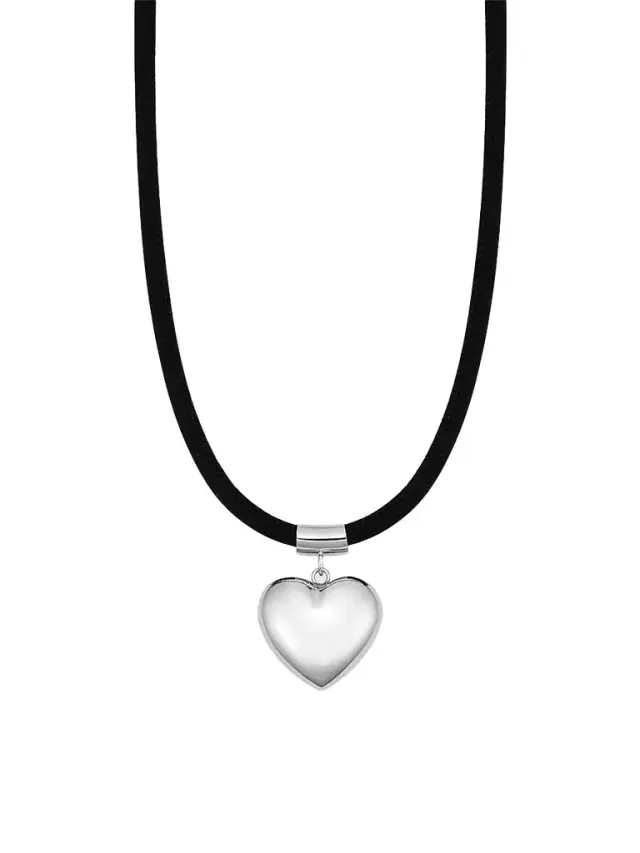 Women's Lover Cord Pendant Necklace in Sterling Silver - Silver