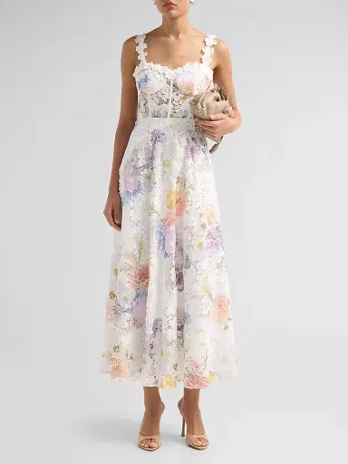 As It May Women's Aveline Floral Lace Maxi Dress - White Dahlias - Size XXL | Thumbnail 2