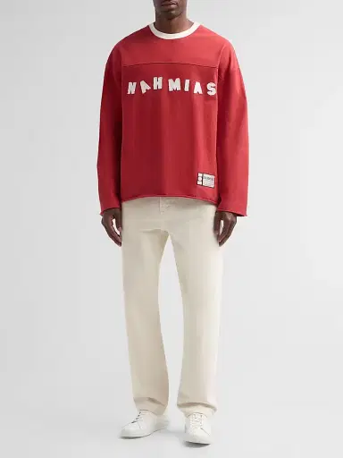 Nahmias Men's Daydreaming Varsity Logo Long-Sleeve Shirt - Ruby - Size XXL | Thumbnail 2
