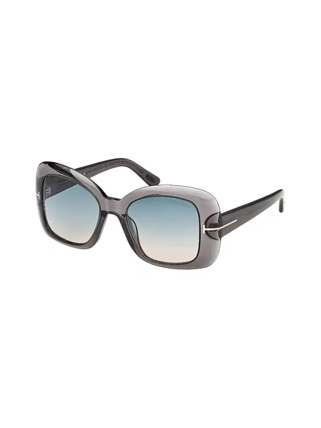 TOM FORD Women's Sandra-02 52MM Square Sunglasses - Grey Turquoise