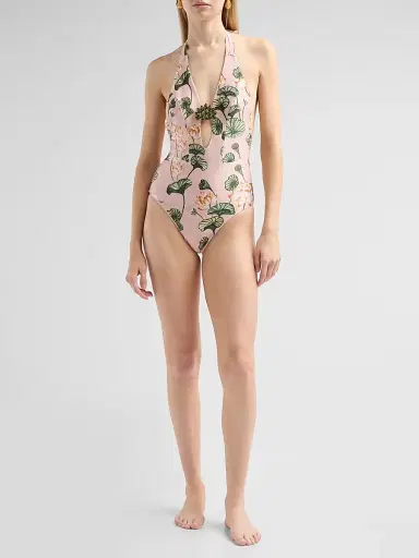 PatBo Women's Lotus One-Piece Swimsuit - Light Pink - Size XS | Thumbnail 2