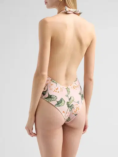 PatBo Women's Lotus One-Piece Swimsuit - Light Pink - Size XS | Thumbnail 3