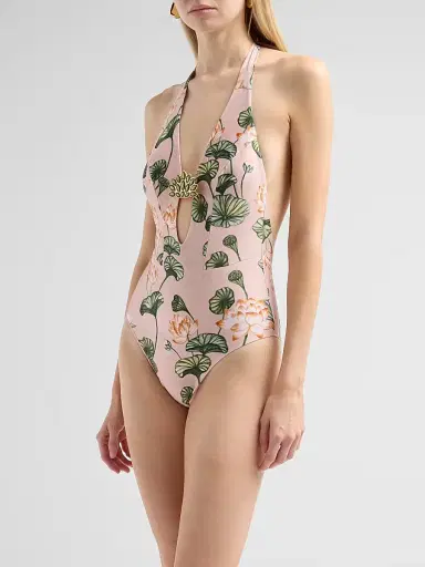 PatBo Women's Lotus One-Piece Swimsuit - Light Pink - Size XS | Thumbnail 4