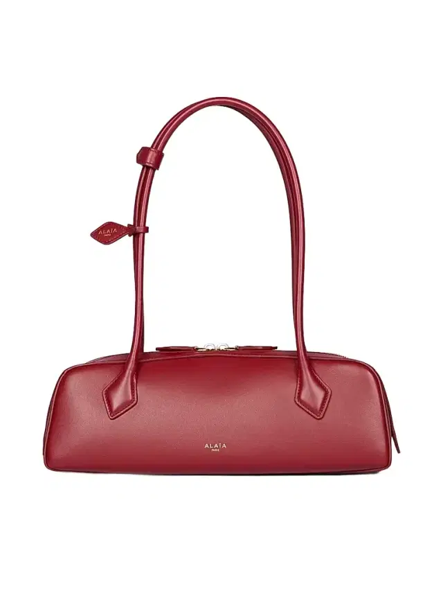 ALAIA Women's Le Teckel  Leather Shoulder Bag - Deep Red