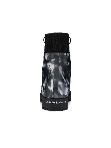 Christian Louboutin Men's Trapman TCT 2 Leather Lace-Up Booties - Black White - Size 13 | Thumbnail 4 Christian Louboutin Men's Trapman TCT 2 Leather Lace-Up Booties - Black White - Size 13 | Thumbnail 4