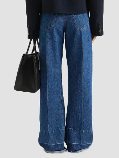 Givenchy Women's Medium Wide Leg Jeans - Medium Blue | Thumbnail 4