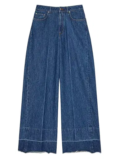 Givenchy Women's Medium Wide Leg Jeans - Medium Blue | Thumbnail 1