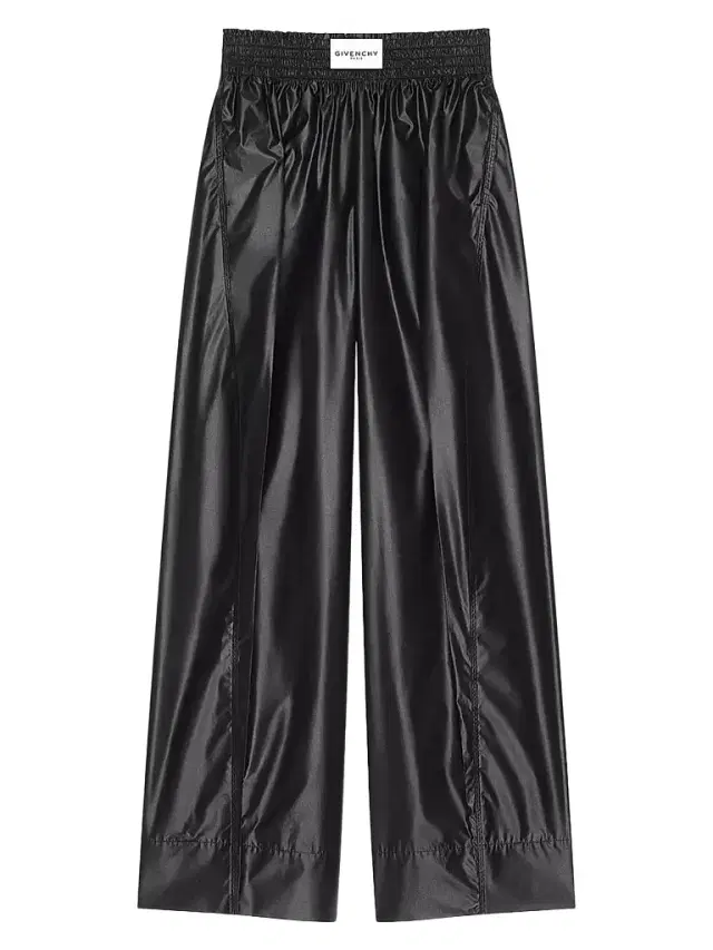 Givenchy Women's Cocoon Elastic-Waist Pants in Technical Poplin - Black