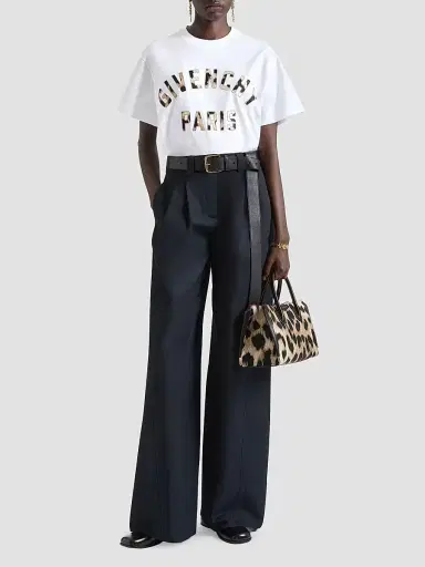Givenchy Women's T-Shirt in Cotton with Embroidery - White | Thumbnail 2
