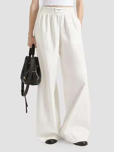 Givenchy Women's Cocoon Elastic-Waist Pants in Cotton | Thumbnail 3