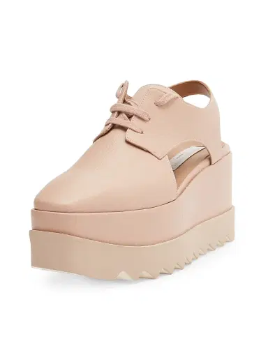 Stella McCartney Women's Elyse 75MM Cut-Out Platform Derby Shoes - Blush - Size 11 | Thumbnail 2
