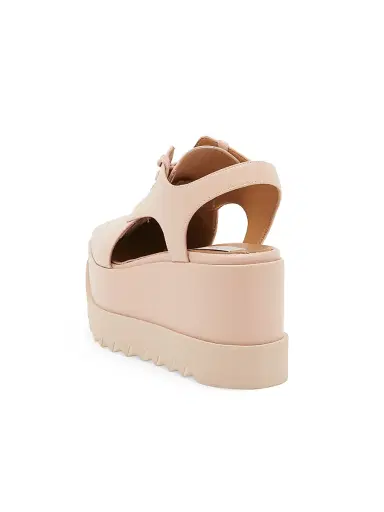 Stella McCartney Women's Elyse 75MM Cut-Out Platform Derby Shoes - Blush - Size 11 | Thumbnail 3