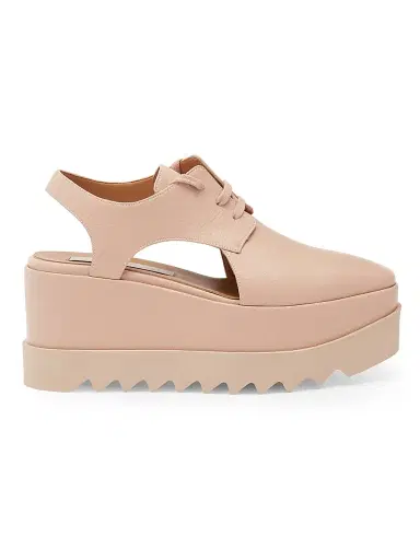 Stella McCartney Women's Elyse 75MM Cut-Out Platform Derby Shoes - Blush - Size 11 | Thumbnail 1