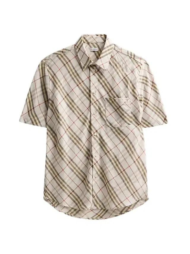Burberry Men's Roland Check Linen Shirt - Pebble