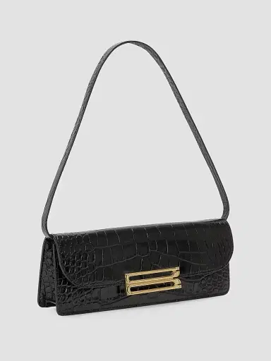 Victoria Beckham Women's Dorian East-West Croc-Embossed Leather Convertible Clutch | Thumbnail 4 Victoria Beckham Women's Dorian East-West Croc-Embossed Leather Convertible Clutch | Thumbnail 4